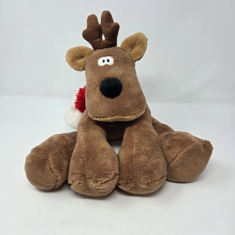 Hallmark Rodney Reindeer Red Scarf Large 14" Plush Stuffed Holiday Christmas NWT